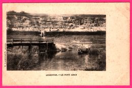 Aubenton - Le Pont Adam - Attelage - Passage Dans L'eau - Animée - Peintre V. LAMBEAUX - Other & Unclassified