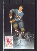 " J.O. DE GRENOBLE : HOCKEY SUR GLACE " Sur Carte Maximum De 1968. N° YT 1544. Parfait état. CM - Winter 1968: Grenoble