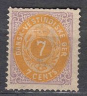 Denmark Danish Antilles (West India) 1873 Perf. 14/13,5 Normal Frame Mi#8 I Yvert#9 Mint Hinged - Deens West-Indië