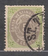 Denmark Danish Antilles (West India) 1876 Perf. 14/13,5 Normal Frame Mi#10 I Yvert#10 Used - Denmark (West Indies)