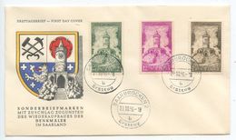 Saar 1956 FDC Scott B111-B113 Winterberg Monument - FDC