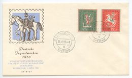 Saar 1958 FDC Scott B121-B122 Fairy Tales - FDC