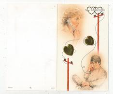 Carte Voeux, Vierge ,  VIVE SAINT VALENTIN , Ed. S.A.G.E. , 19 X 11.5 , Frais Fr 1.55 E - Saint-Valentin