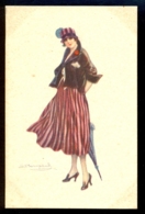 Bompard - Woman In Dress / Artistica Riservata 915-2 / Not Circulated Postcard, 2 Scans - Bompard, S.