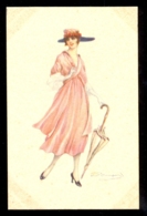Bompard - Woman In Dress / Artistica Riservata 915-3 / Not Circulated Postcard, 2 Scans - Bompard, S.