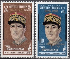 Nouvelles Hebrides 1971 Michel 303 - 304 Neuf ** Cote (2005) 2.00 Euro Président Charles De Gaulle - Neufs