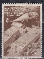 Repubblica Italiana, 1951 - 20 Lire Fiera Di Milano - Fil. R1 - Pos. DB - Nr.148 MLH* - Varietà E Curiosità