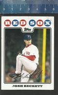 MLB TOPPS TRADING CARD 2008 BASEBALL - JOSH BECKETT - BOSTON RED SOX - 2000-Nu