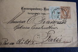 1887            ENTIER  POSTAL     DE    5   KR     PLUS  TIMBRE      POUR       PARIS - ...-1918 Vorphilatelie