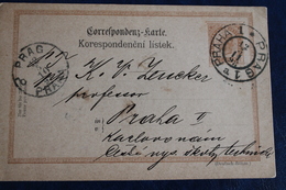 1898           ENTIER    POSTAL   DE  2   KR    DE  PRAGUE  POUR  PRAGUE          2  PHOTOS - ...-1918 Prephilately