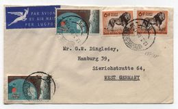 South Africa LION AIRMAIL COVER TO Germany 1960 - Aéreo