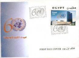 Egypt 2005 - First Day Cover - FDC United Nations 60 Anniversary - Brieven En Documenten