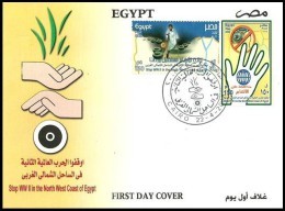 Egypt 2008 First Day Cover FDC Stop World War WW II In The West Cost  Of Egypt - Egypte - Brieven En Documenten