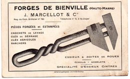Forges De Bienville Haute Marne, J. Marcellot & Cie, Pièces Forgées Et Estampées, 9x14 Cm, 1947 - 1900 – 1949