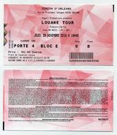 Ticket Concert Louane (Louane Tour) - Carré Or - Zénith Orléans Jeudi 29 Novembre 2018 - Concert Tickets