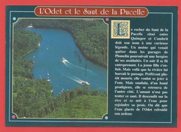 C.P.M.( 29 ) "Entre Quimper Et Combrit  "En Bordure De L'Odet Le Rochet Du Saut De La Pucelle ( Animée )  X 2 Photos - Combrit Ste-Marine