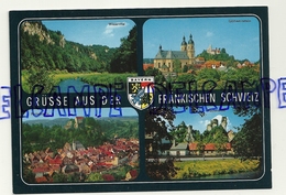 Grüsse Aus Der Fränkischen Schweiz. Carte Mosaïque (multivue). Ecusson. - Pottenstein