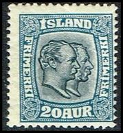 37 On 1918. Two Kings. 20 Aur Blue. Perf. 14x14½, Wm. Cross (Michel 82) - JF309583 - Unused Stamps