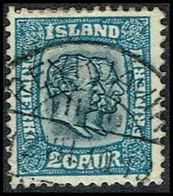 1907. Two Kings. 20 Aur Blue. Perf. 12 3/4, Wm. Crown. REYKJAVIK 12. VIII 1913. LUXUS... (Michel 56) - JF309589 - Ongebruikt