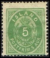 1882. Aur-Issue. 5 Aur Green. Perf. 14x13½ (Michel 13A) - JF309631 - Neufs
