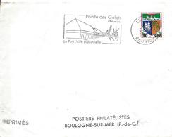 LE PORT REUNION Flamme POINTE DES GALETS Timbre Blason De Saint Denis Surchargé 6F C.F.A.1966 - Brieven En Documenten