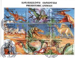 Georgia.1998 Dinosaurs II. M/S Of 9v X "15" (mirror View). Michel # 280-88 KB  (oo) - Georgië