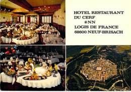 68 - NEUF BRISACH : Hotel Restaurant Du CERF - 11 Rue De Strasbourg - CPSM GF - Haut Rhin - Neuf Brisach