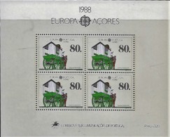PORTUGAL AÇORES 1988 Europa Cept Moyens De Transport Et De Communication,  1 SS MNH - 1988