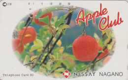 Télécarte Japon / 270-02176 - Fruit POMME - APPLE CLUB NISSAY NAGANO Japan  Phonecard - APFEL Obst TK - 78 - Alimentation