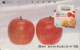 Télécarte JAPON / 110-011 - Fruit Fruits - POMME - APPLE Food JAPAN Phonecard - APFEL Obst TK - 86 - Alimentation