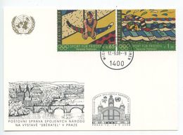 United Nations - Vienna 2008 Postcard Prague Exhibition, Scott 429-430 - Lettres & Documents