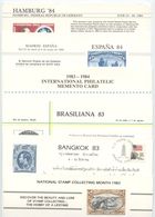 United States 1980‘s 6 Different Souvenir Cards Scott SC85/SC95 - Recordatorios