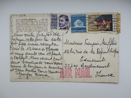 USA ARIZONA MEMORIAL TO FRANCE 1976 AIR MAIL  POSTCARD   , O - Other & Unclassified