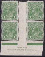 Australia 1931 Wmk CofA SG 125 Mint Hinged (John Ash Imprint) Tone Spot In Selvedge - Nuevos