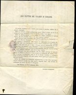 219 CORLEONE 1874 , LETTERA  AGLI ELETTORI DEL COLLEGIO DI CORLEONE , SPEDITA DA PALERMO PER RIETI VIA TERMINI IMERESE - Altri & Non Classificati