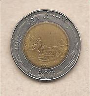 Italia - Moneta Circolata Da 500£ "Bimetallico" - 1992 - 500 Lire