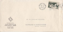 Monaco Lettre Entête Laboratoires Derol Monte Carlo 12/3/1954 à Dr Belaval Castelnau D' Estrefonds Haute Garonne - Lettres & Documents