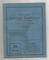 Cahier Spécial De Devoirs Mensuels , Cours élémentaire ,traducteur Français-Kabile, Frais Fr 2.25 E - Other & Unclassified