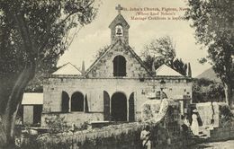 Leeward Islands, NEVIS W.I., St. John Church "Figtree" (1899) Postcard - Saint-Christophe-et-Niévès