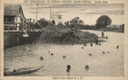 Suriname, PARAMARIBO, Swimming Club Saron, Child's Home (1920s) Mission Postcard - Suriname