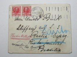 1912 , Brief Aus Kopenhagen Nach Brasilien, Recht Selten - Covers & Documents