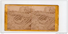 PHOTO STÉREO , Paris, Désastres 1870-1871, Porte De Neuilly , Chemin De Fer De Ceinture - Photos Stéréoscopiques