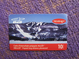 Bell Magnetic Prepaid Phonecard,Tremblant Mountain Ski,, Can Be Used At Card Reader Payphone - Kanada