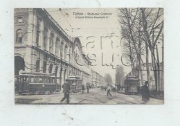 Torino, Turin (Italie, Piemonte) : MP De Tramways Stazione Centrale E Corso Vottorio Emmanuele II Env 1910 (animé) PF - Transports