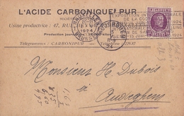 1924: Carte Postale De ## L'ACIDE CARBONIQUE PUR S.A., Rue Heyvaert, 47, BXL. ##  à ## Mr. Hector DUBOIS, Brasseur, ... - 1900 – 1949