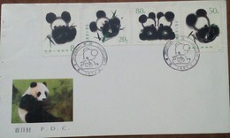 Pictorial Postmark, China, Panda, Wwf, Special Cover, Fdc - Briefe U. Dokumente