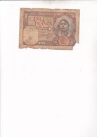 BILLET ALGERIE - 5 Francs 19/121933 / - Algerien