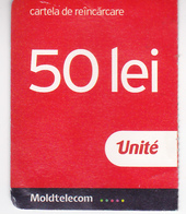 Moldova ,  Moldavie , Prepaid Phonecard - Unite , 50 Lei , 2018 , Paper , Used - Moldavië