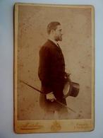 Fotografia All'Albumina "RITRATTO DI NOBILUOMO - Fotografia Reale MONTABONE FIRENZE" 1888 - Persone Anonimi