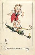 -ref-B199- Illustrateurs - Illustrateur Mich - Bob Fait Du Sport - Le Sky - Ski - Skieur - Skieurs - Sports D Hiver - - Mich